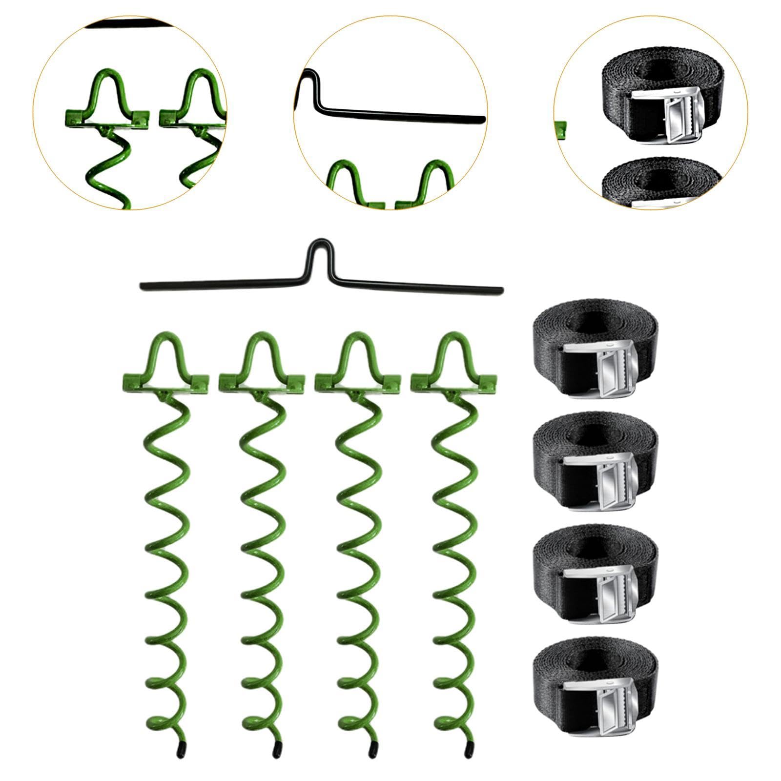 スパイラル グラウンド アンカー トランポリン ステーク キット テント カーポート ガーデン フェンス ..