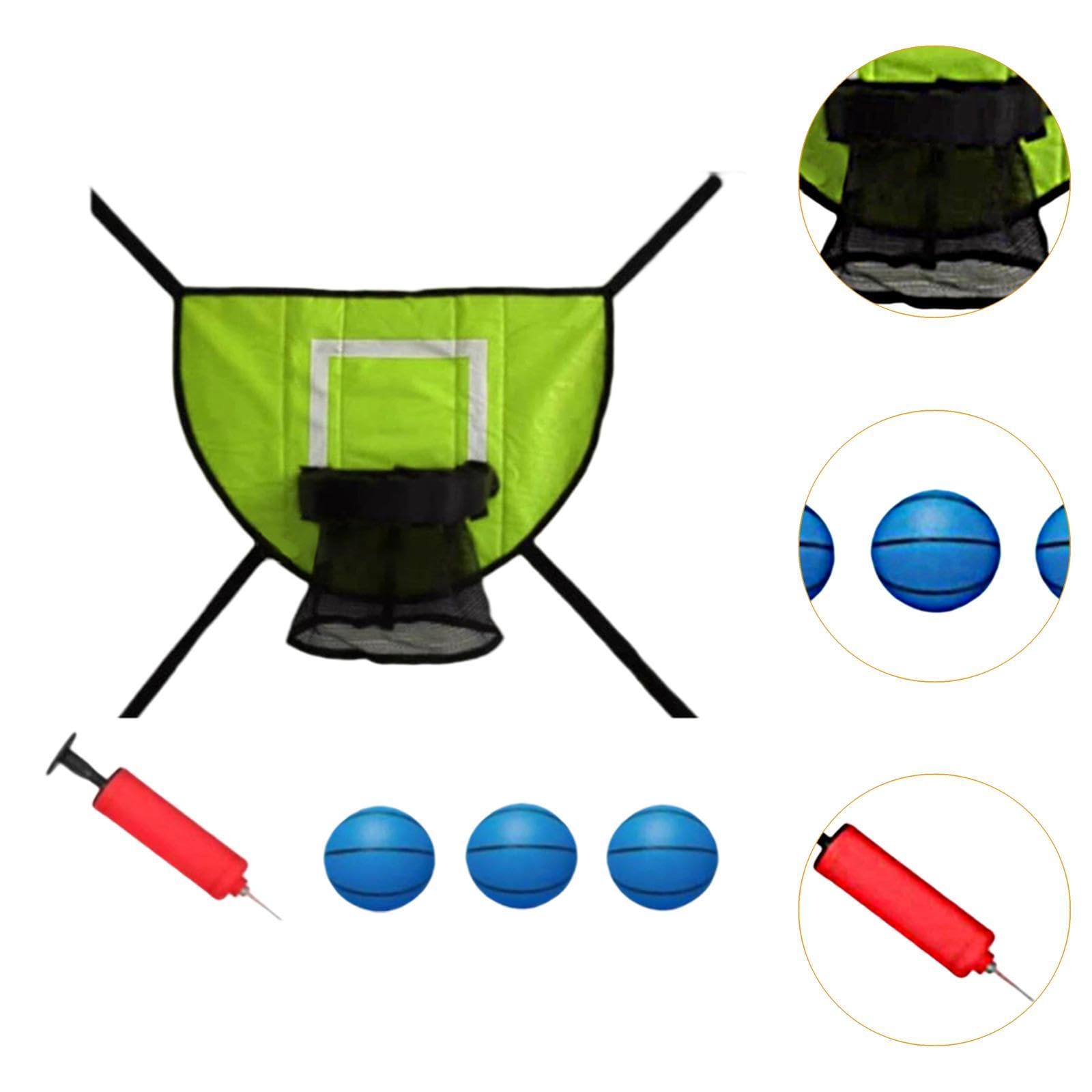 トランポリン用バスケットボールゴールセット ミニボール 個とポンプ付き 大人と子供向け