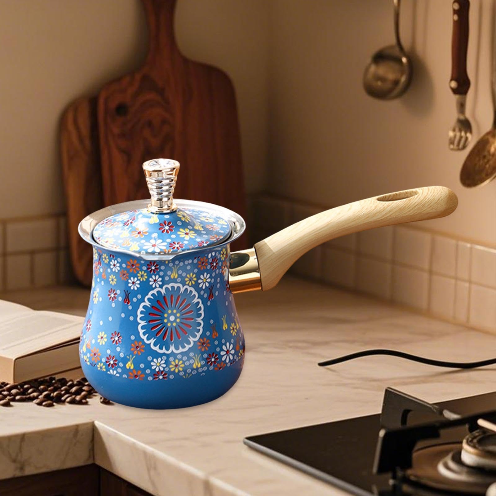 コーヒーポット ステンレス製 ハンドル付き IH対応 チョコレート溶解器 プロフェッショナル, ml