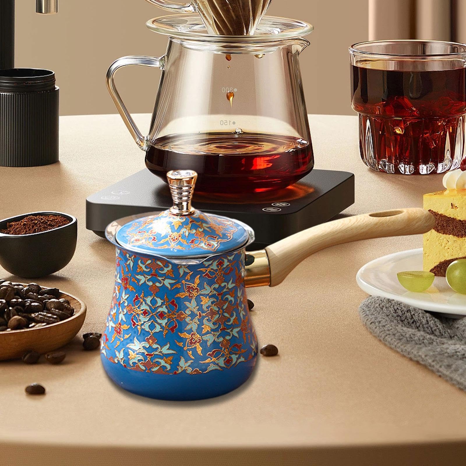 コーヒーポット ステンレス製 チョコレート溶解器 ガスコンロ対応 蓋付き ジャグ, ml