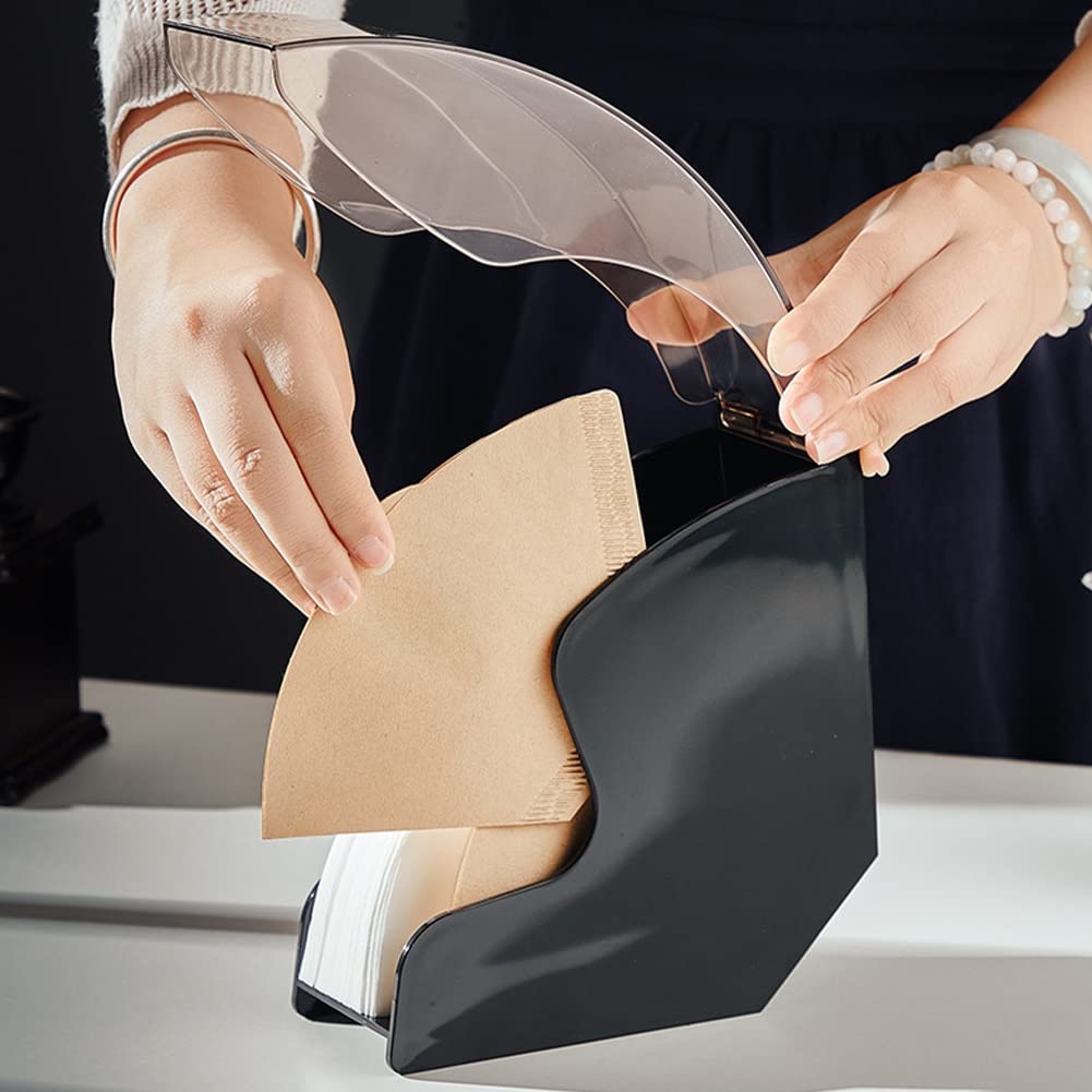 ティッシュボックスホルダー/ティッシュホルダー コーンコーヒーフィルターペーパーディスペンサーボッ..