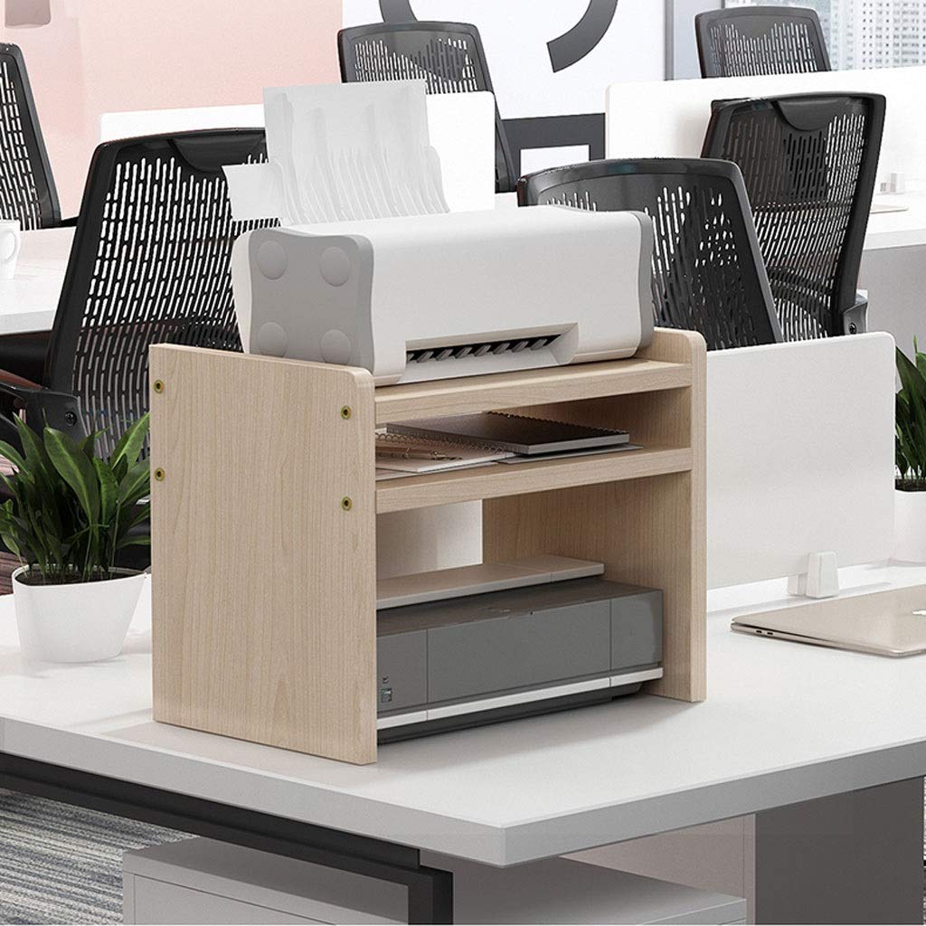 プリンタースタンド デスクトッププリンタスタンド3層多機能ファックスマシンラック、リビングルームと..