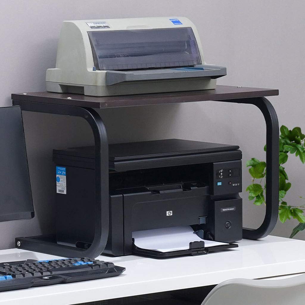 プリンタースタンド デスクトッププリンタラック、U字型プリンタ収納ラック、オフィスホームファックス..