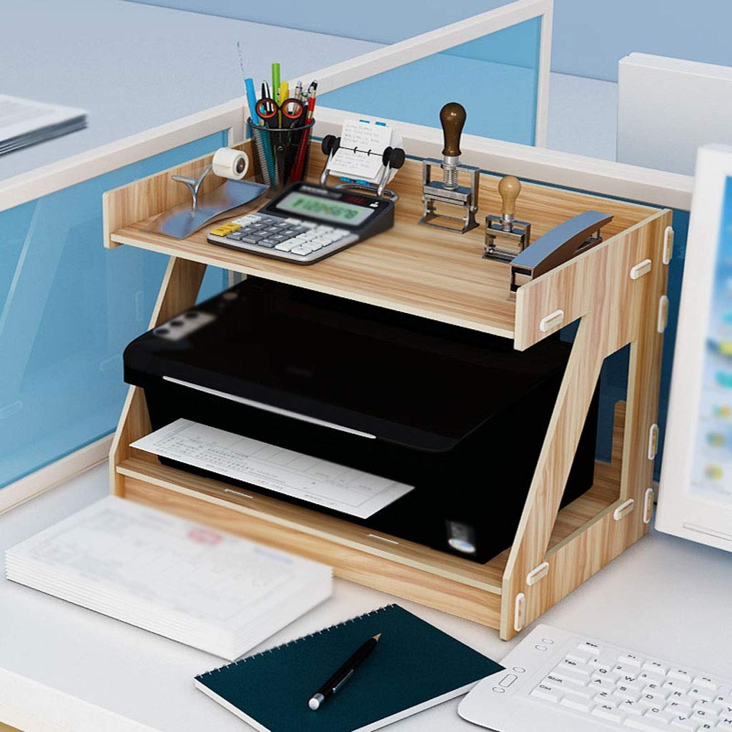 プリンタースタンド スモールデスクトッププリンタスタンドOfficeデスクトップファイルオーガナイザー..