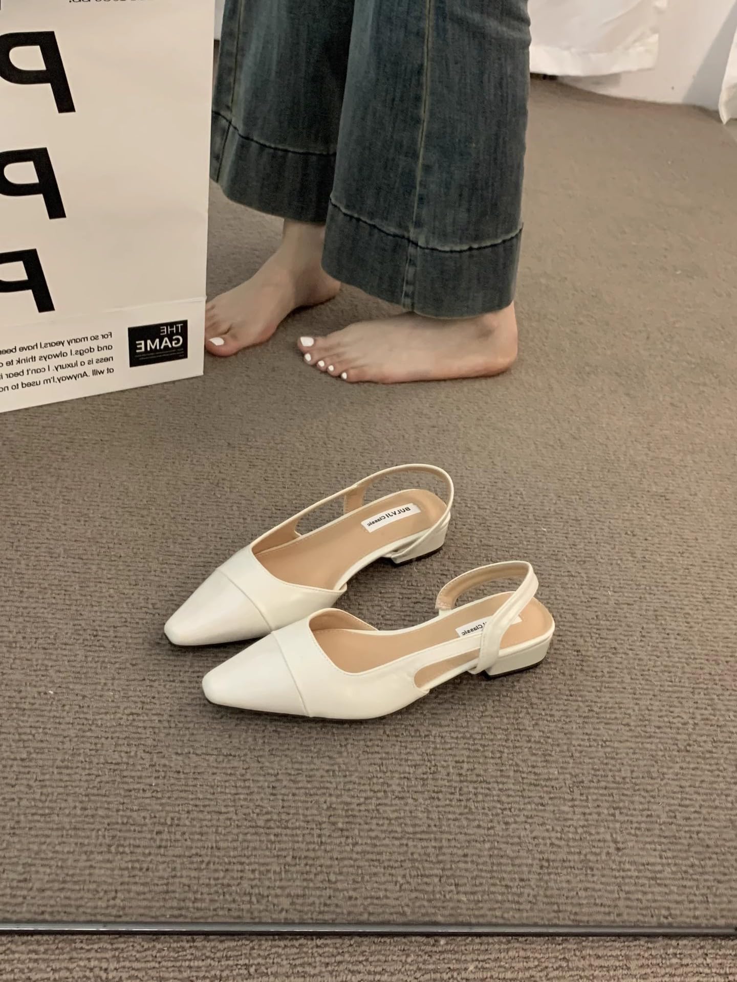 夏のワンランクアップシューズ マリージェーン型パンプス【 mm超薄底】 通気性 レディースフォーマルサンダル かかと保護パッド付き 代おしゃれ