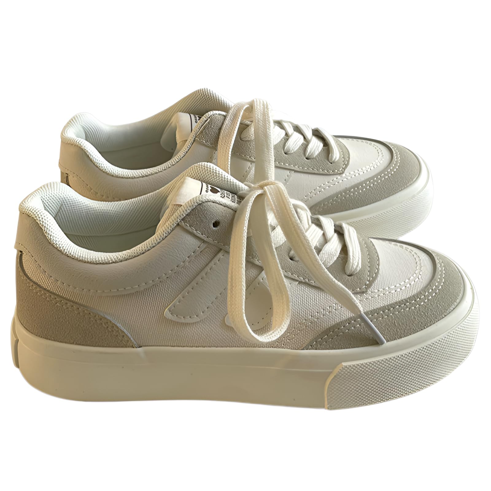 さかもとストアの衝撃分散インソール レトロスニーカー 女性用 消音設計 防滑ラバー底 通学/通勤兼用 軽量キャンバス 足疲れ軽減 春夏秋対応 多用途シューズ 日本サイズ準拠｜アングル2