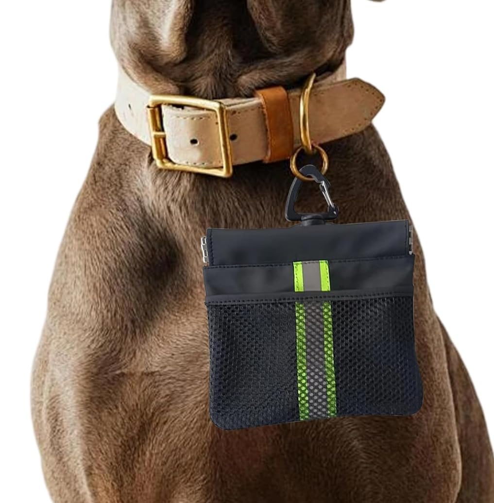 ツポーチ 犬用 | 防水シリコンおやつ入れ クリッカー付き 散歩や旅行に便利 持ち運びやすい 自動ロック..