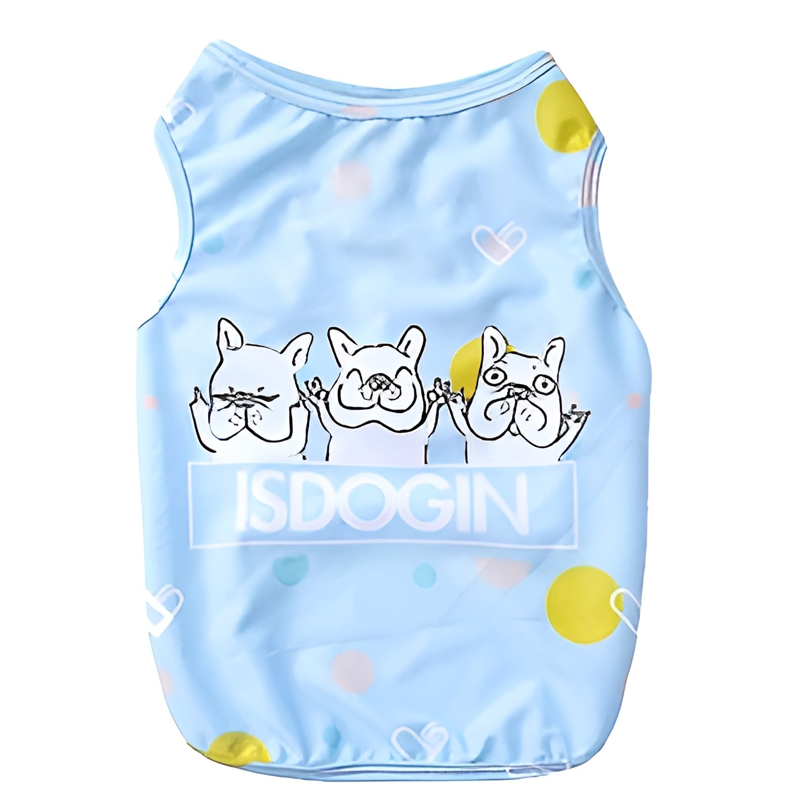 【熱中対策ベスト】犬用夏服 ル機能付き フレンチブル対応 冷感素材/通気性 ブルー・ピンク選択可能 M-L-XLサイズ 軽量設計 暑い日の散歩用必須アイテム