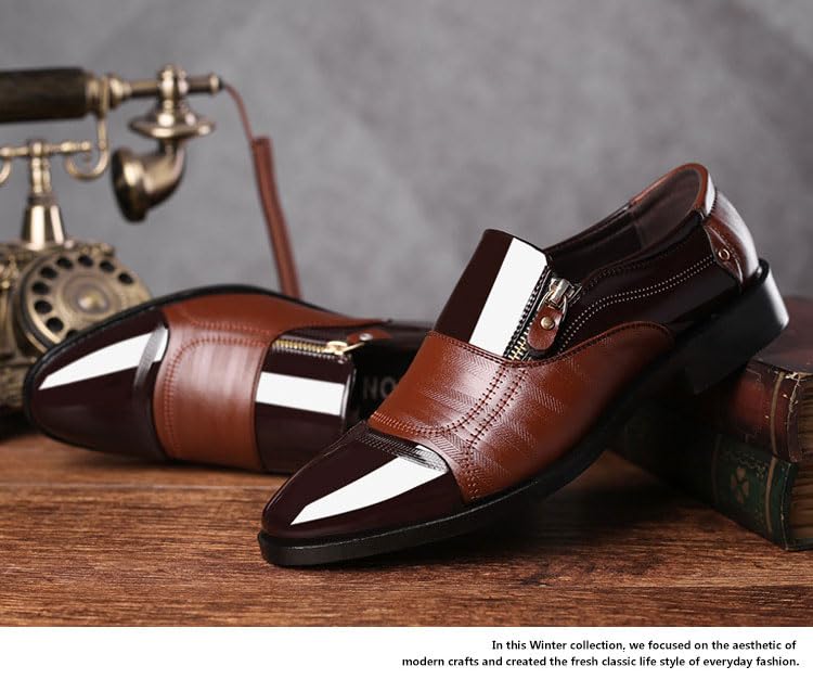 【ビジネスシューズ メンズ】ワンタッチ履きやすい広幅サイズ 人工PU素材で軽量&amp;柔軟 長時間歩行対..