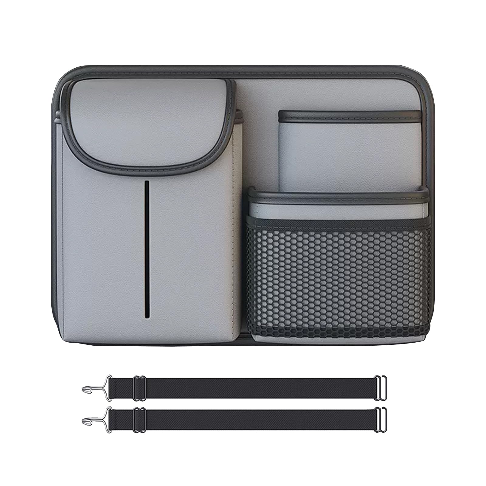 車用シート収納ポケット 車用シートバッグ カーシート多機能収納バッグ PUレザー 車用ハンギングバッグ..