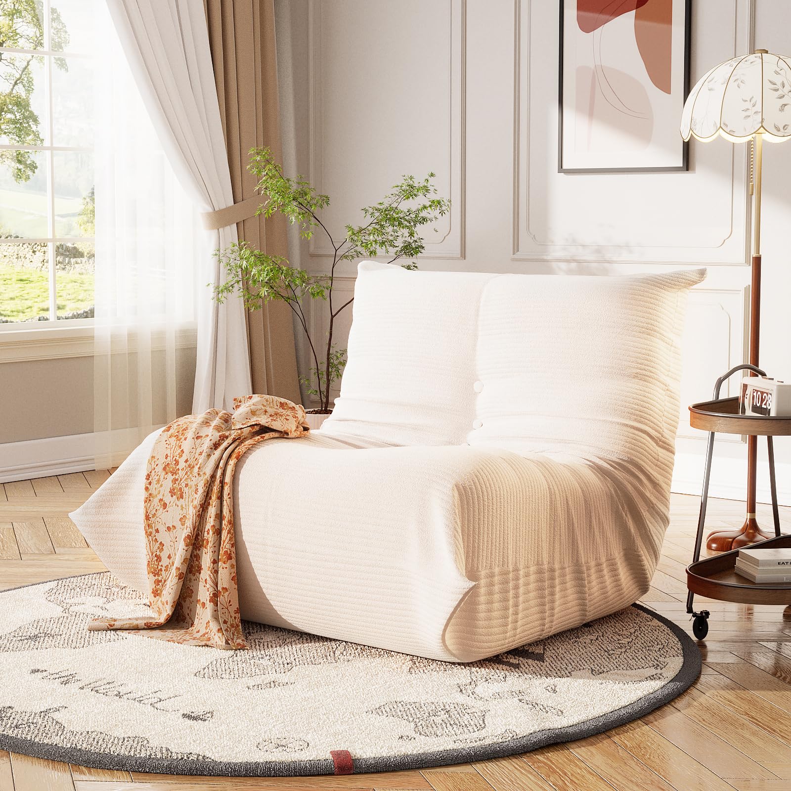 ソファー クッション フロアソファ クッションソファ 45D高弾性スポンジを使用し、外層はスエード生地..