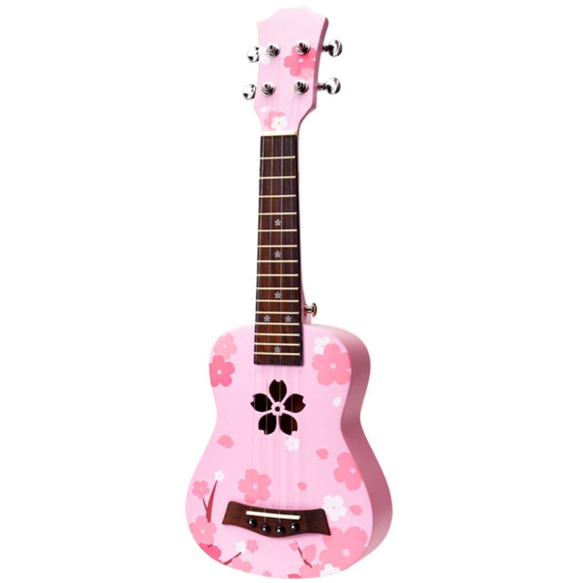 ウクレレ 小さなギター 21/23インチの子供用ギターおもちゃ、子供用ピンク教育玩具 初心者 (サクラB,23インチ)