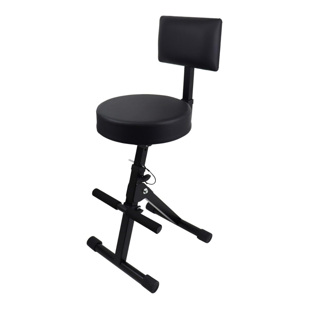 ギター演奏用スツール、バースツール、高さ調節可能、背もたれ付き、フットレスト付き、頑丈で安定、折..