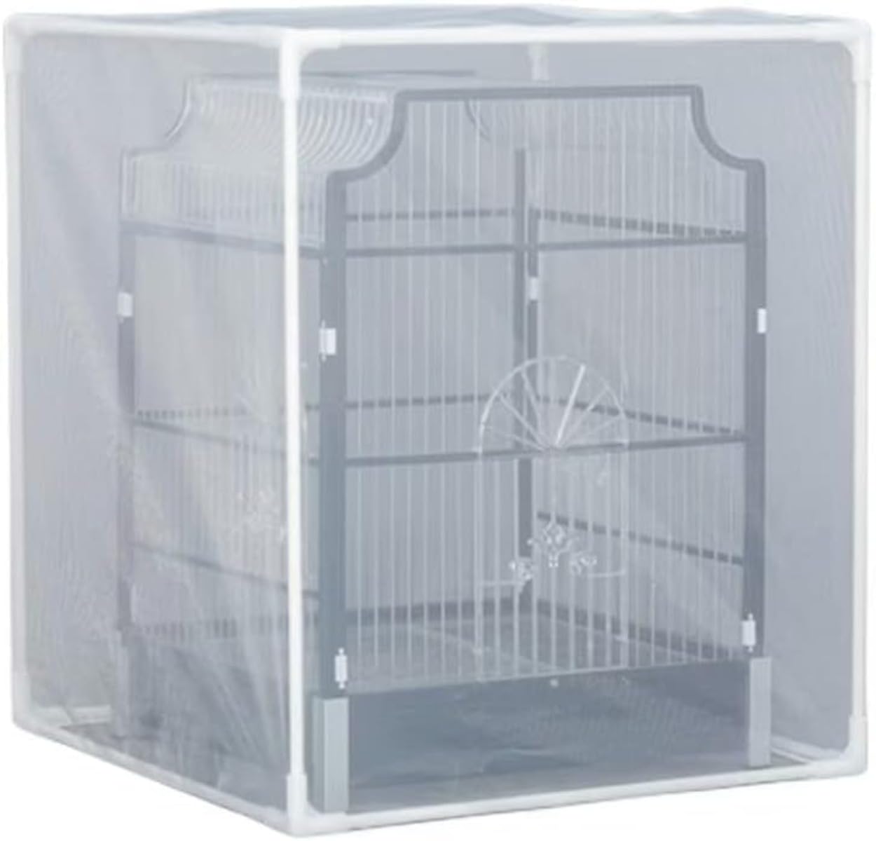 鳥ケージカバー 鳥かごカバー 防塵ネットカバー メッシュ 通気性 オウム 羽 餌飛び散り防止 噛じり防止..