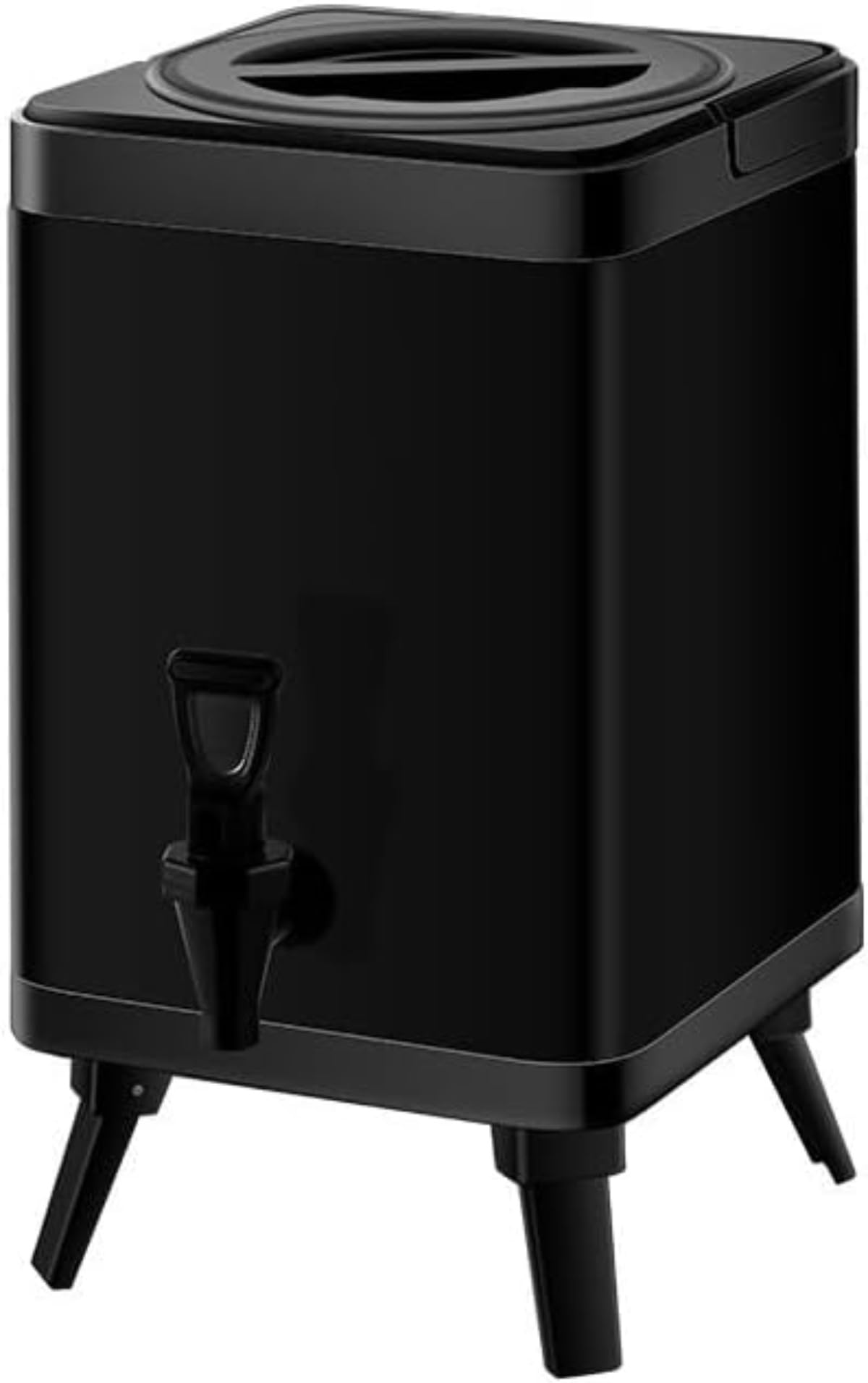 ウォータージャグ 寸胴 保温・保冷 6L -12L大容量 ウォータージャグ ポータブルクーラーステンレス キーパー 蛇口付 304 ステンレス鋼ライナー 折りたたみ式 水飲料 コーヒー ミルクジュース キャンプ 家族の集まりに使用 ビジネス用途 (12L,ブラック)