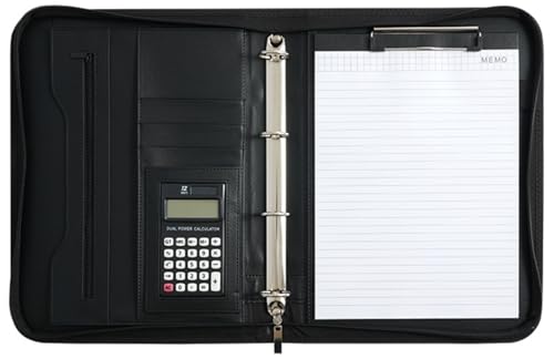 システム手帳 高級PUレザー カバー A4 多機能 ビジネス手帳 メモ帳リングノート ルーズリーフ バインダ..