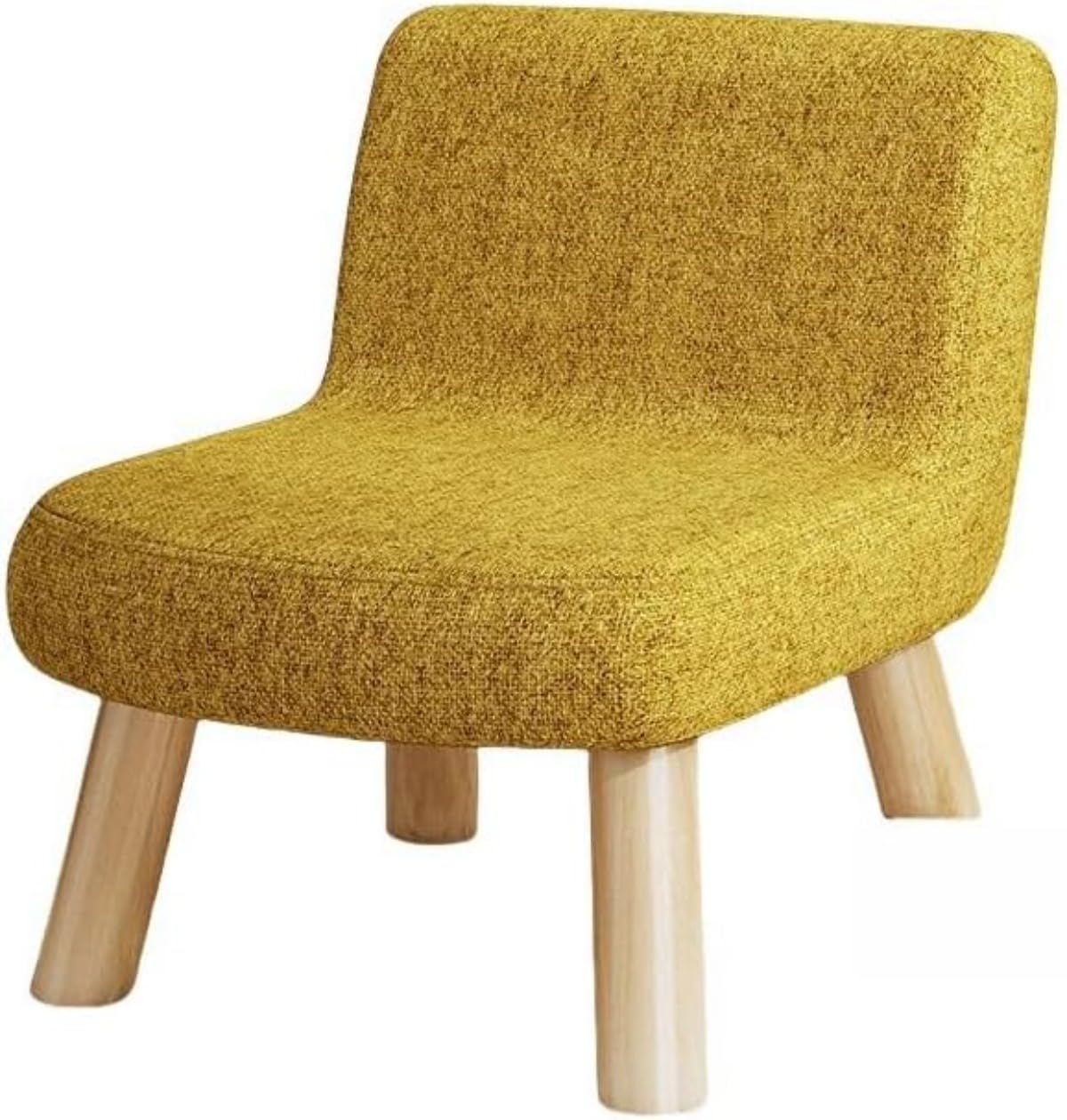 ファブリック スツール スクエア ミニサイズ フットスツール イス しっかり 高耐荷重 ソファスツール リビングルーム フットスツール 椅子 コンパクト リビング・玄関・寝室適用 おしゃれ 背もたれ付き 腰掛けイス デザイン 組立不要 (30*30*40cm,イエロー)