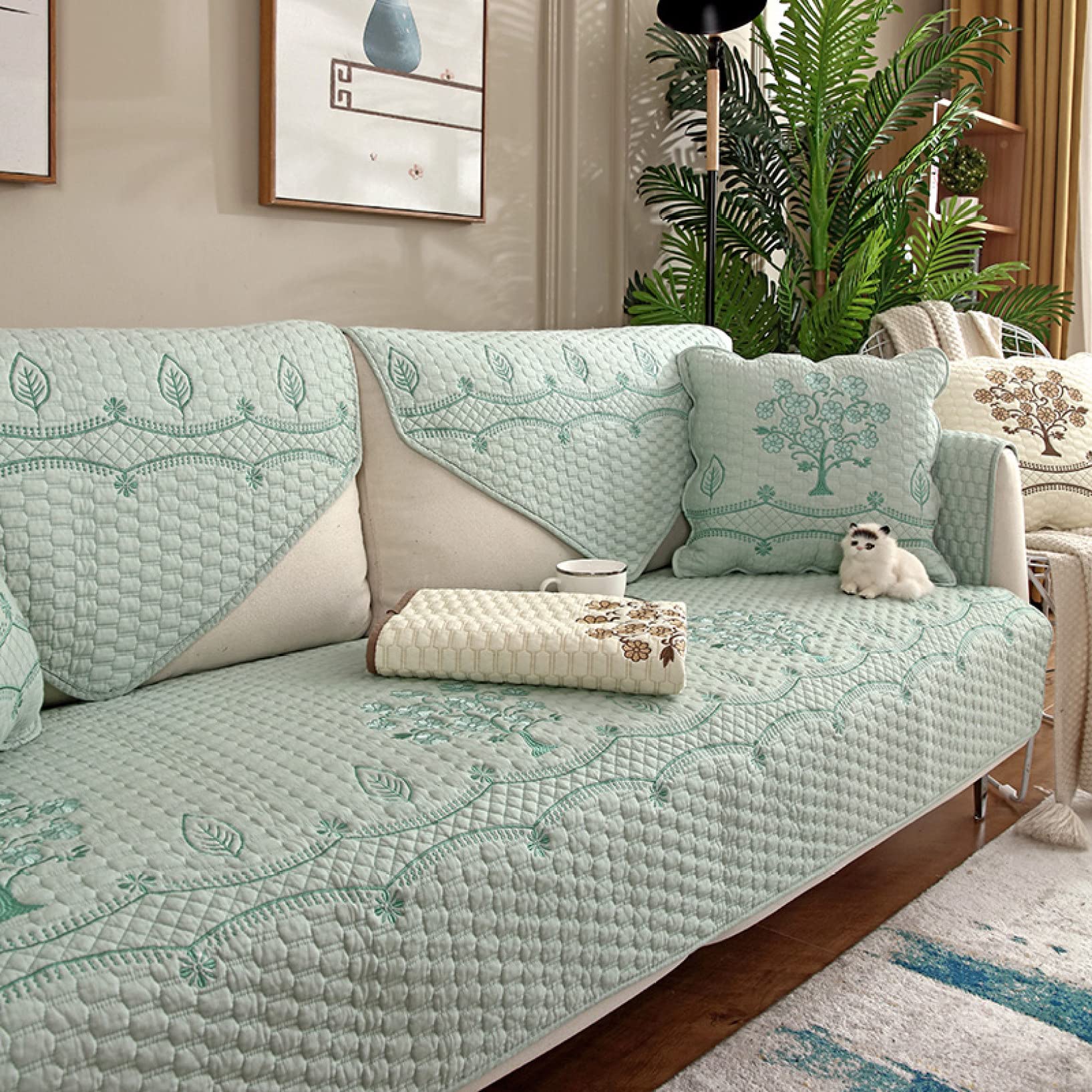 ソファーカバー マルチカバー 90×210cm 滑り止め 子供ペット 犬猫対策 柔らかい 多機能 四季通用 北欧 保護 滑り止め かわいい おしゃれ 防塵 通気性 耐久性 洗える 出窓 室内マット ソファーシーツ そふぁーかばー