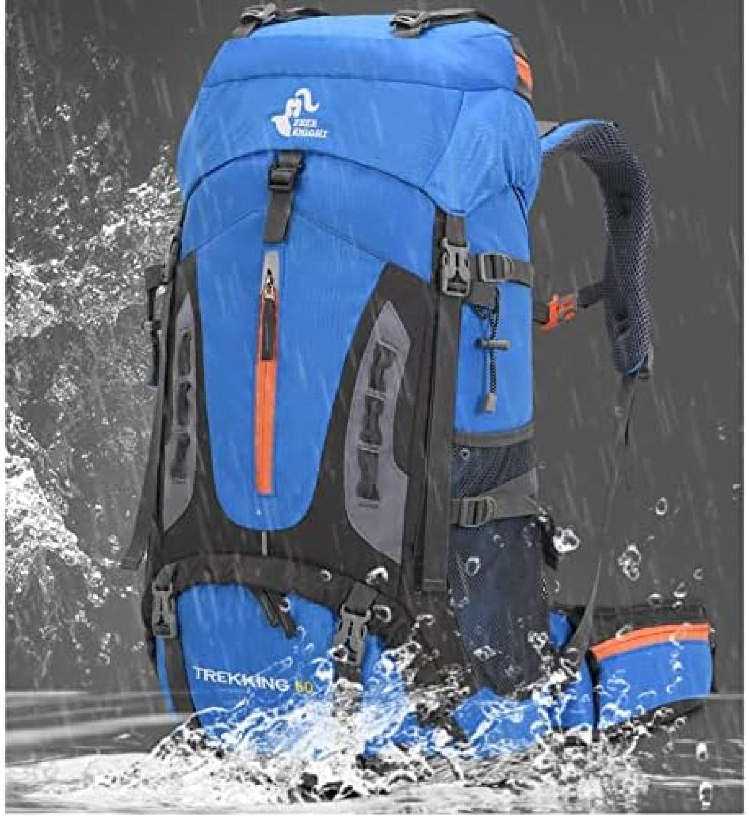 さかもとストアの登山リュック 60L 登山バッグ 大容量 ザック 撥水・防汚 リュックサック バックパック 男女兼用 多機能 収納性 超軽量 通気性 アウトドア 遠足 防災 ハイキング キャンプ 旅行｜アングル3
