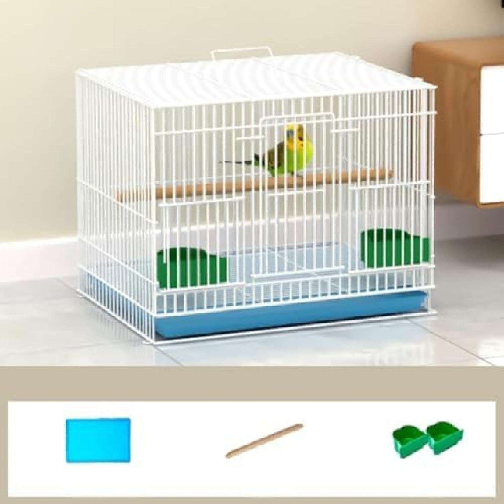 鳥かご バードケージ 鳥ケージ 組立式 鳥小屋 掃除しやすい セキセイ ボタン 文鳥 中小型鳥向き インコ..