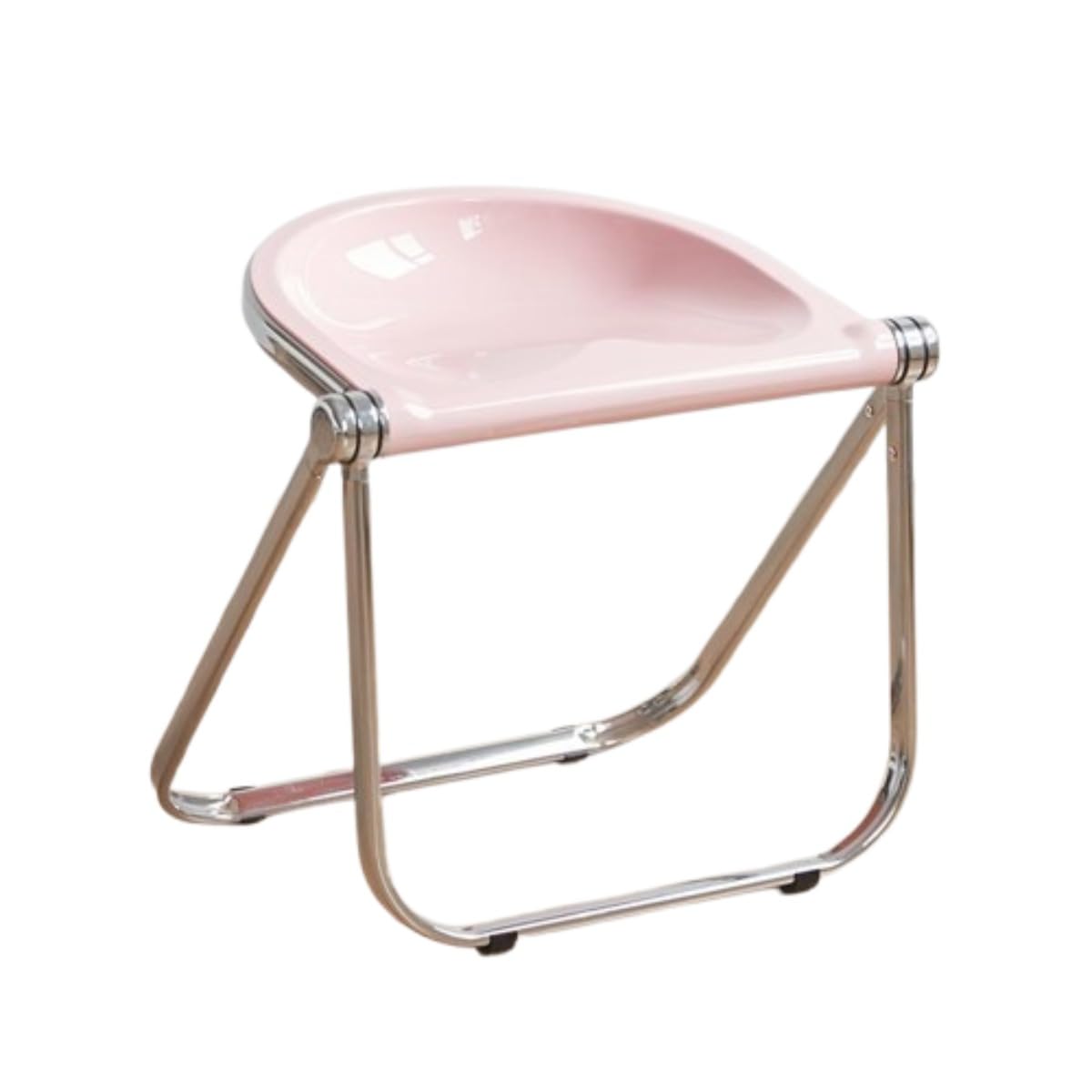 パイプ椅子 折り畳み 折りたたみ椅子 パイプイス クリアチェア スタッキングチェア コンパクト収納 金属製 おしゃれ 北欧 チェアー オフィス リビング 部屋 (グレー)