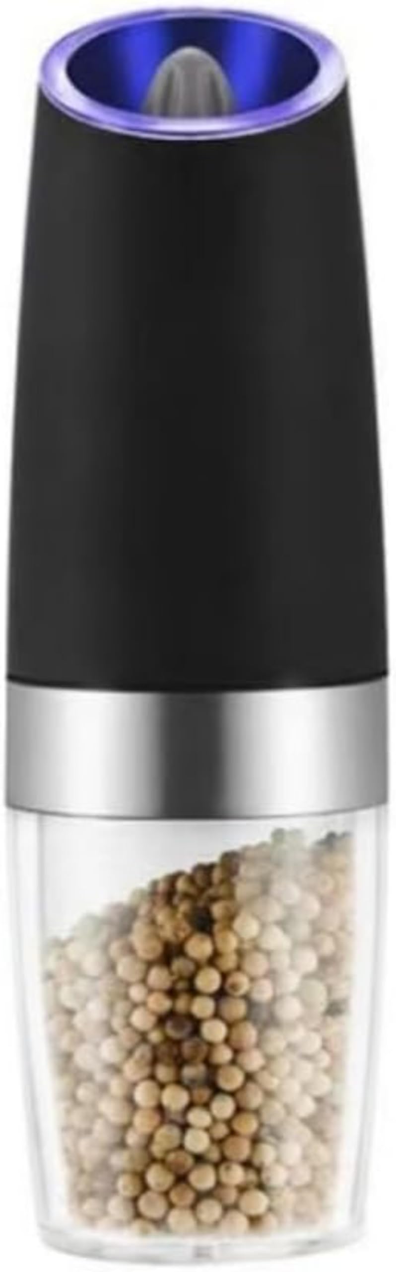 電動ペッパーミル 重力感知 グラインダー 胡椒ミル ゴマすり器 ソルト 電動ごますり機 LEDライト付き ..
