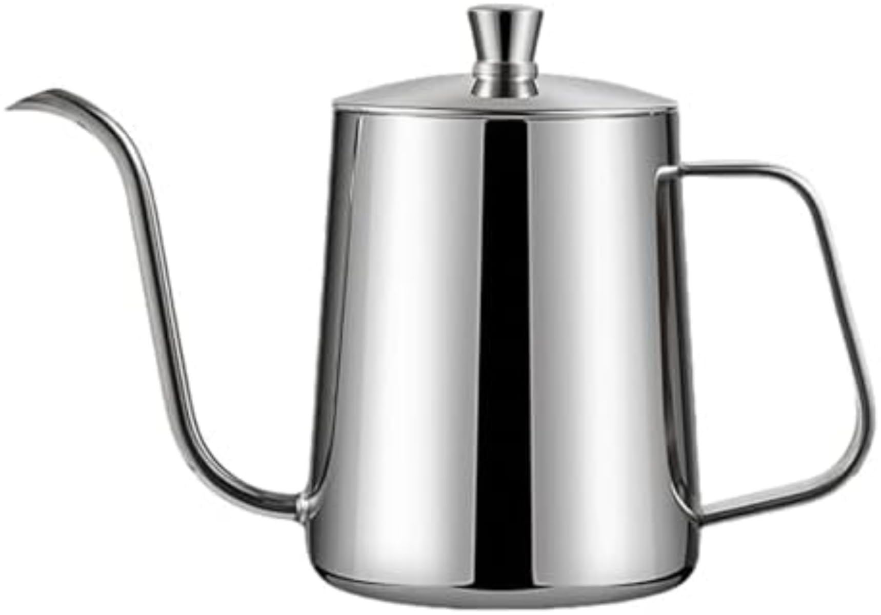 コーヒードリップポット ステンレス製 蓋付き 直火OK IH非対応 目盛付き 細口デザイン アウトドア キャ..