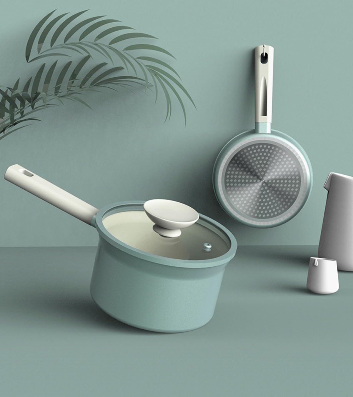 ネオプラム片手鍋 「北欧ヨーロッパスタイル」セラミックコーティングセラミックコーティング (18cm,グ..