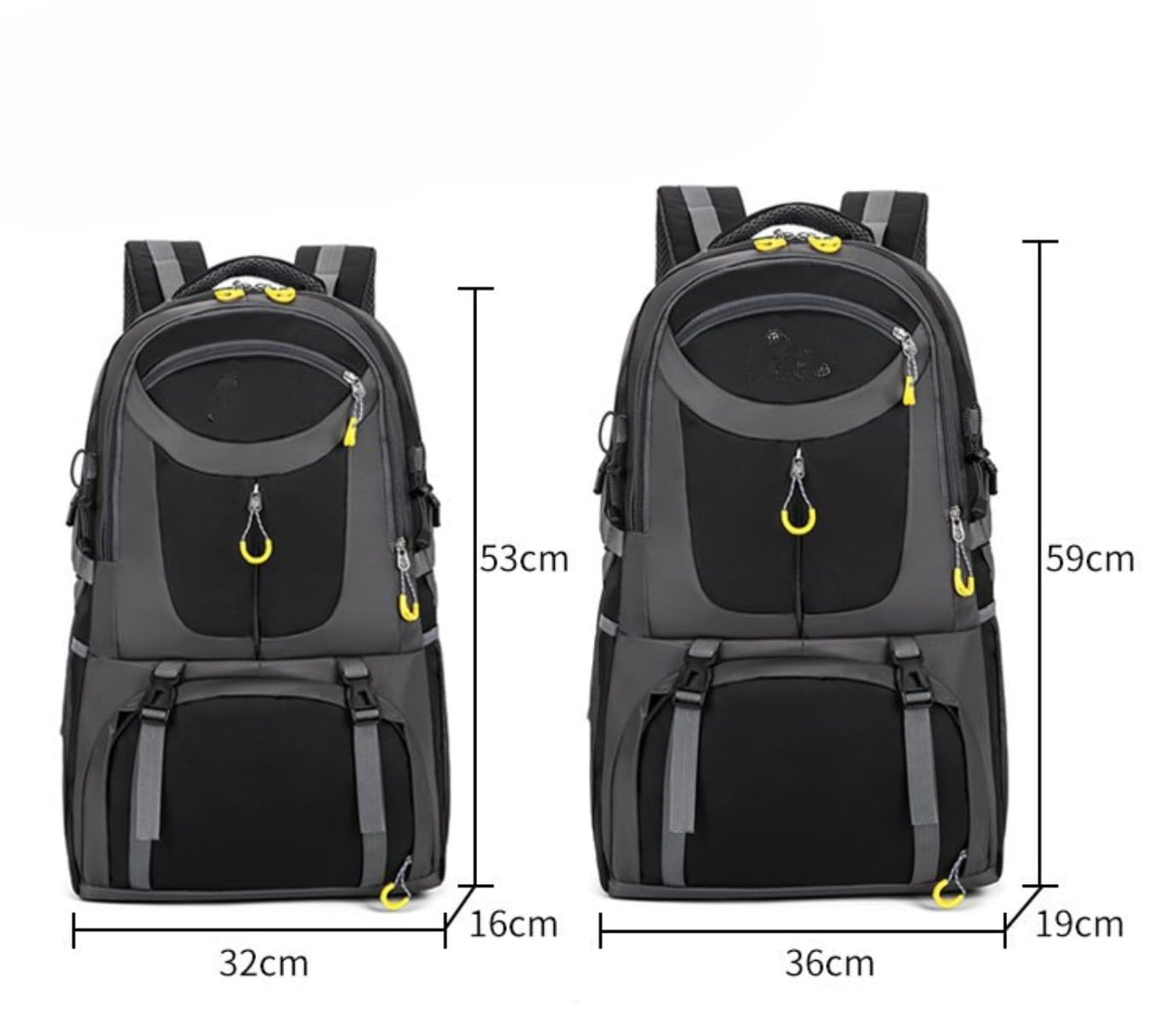 さかもとストアの[] 登山リュック スポーツバッグ ビジネスリュック 大容量 リュックサック 旅行バック アウトドアバックパック 多機能 防水 軽量 海外旅行に適用 男女兼用｜アングル2