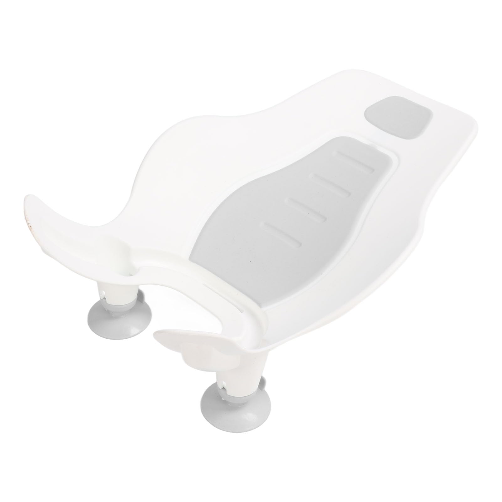 ベビーバスタブサポート、脊椎保護 取り外し可能な吸盤 半円形のアークシンク 快適なシリコンクッショ..