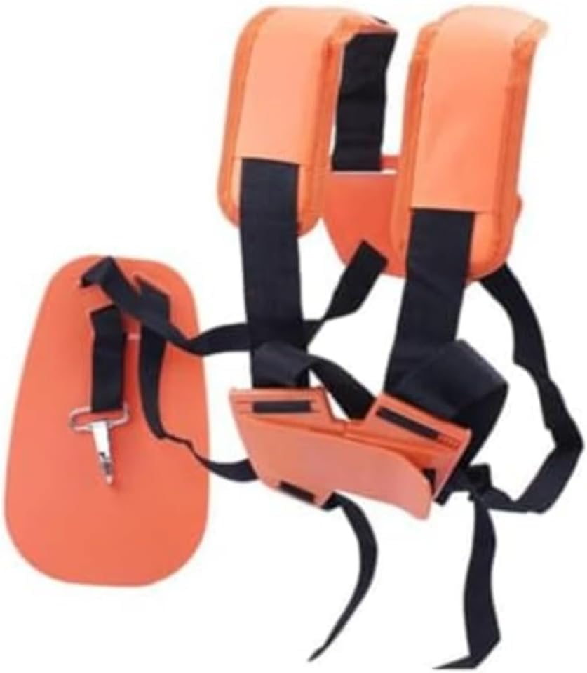 草刈り機用肩掛バンド 両肩サスペンダー 腰当て付き ポリエステル製 長さ調節可 耐磨耗 多機種対応 肩・腰負担軽減 O