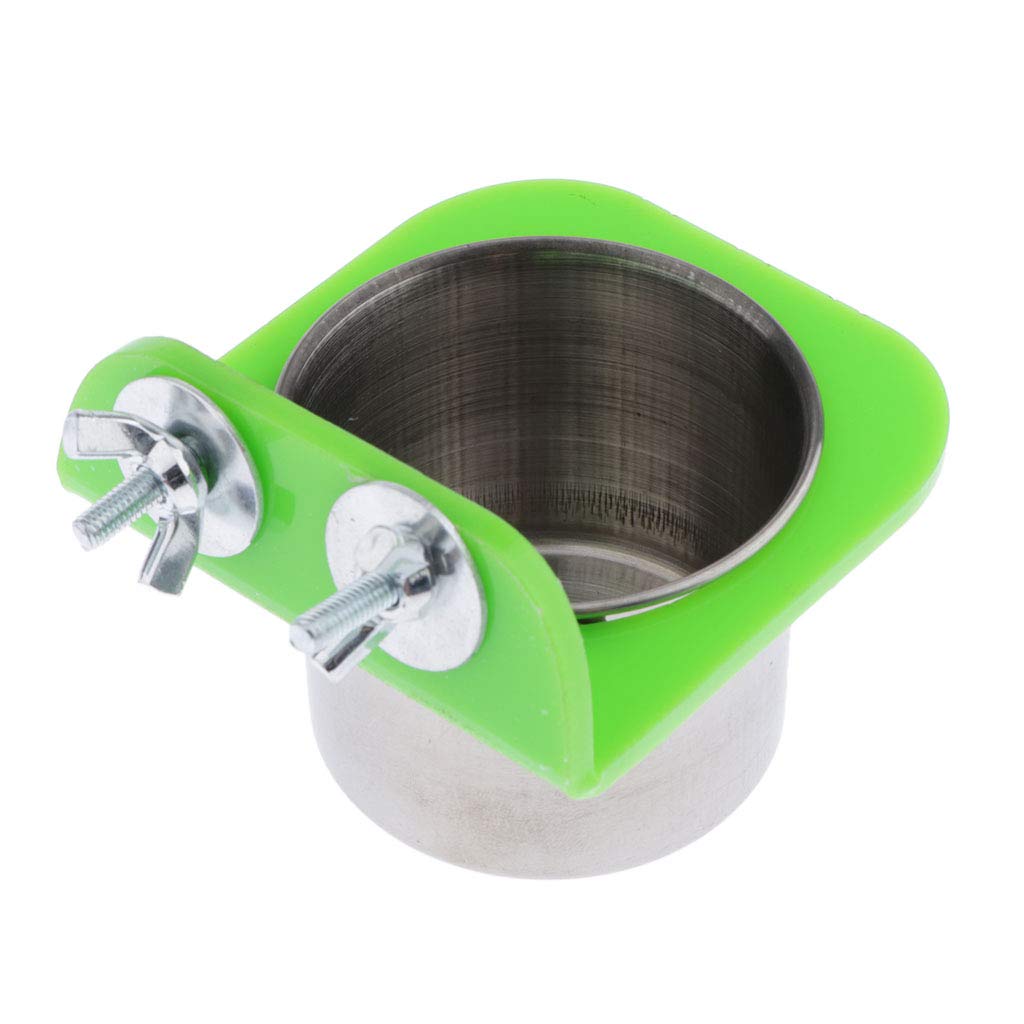 鳥類 リス オウム インコ ケージ フィーダ ル ペット 餌入れ 水入れ 全2サイズ, L