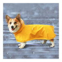 犬レインコート ペット犬のレインコートのために小中大犬防水ジャケットレインコート服コーギーハスキーシュナウザーパグラブラドール (Color : Yellow,...