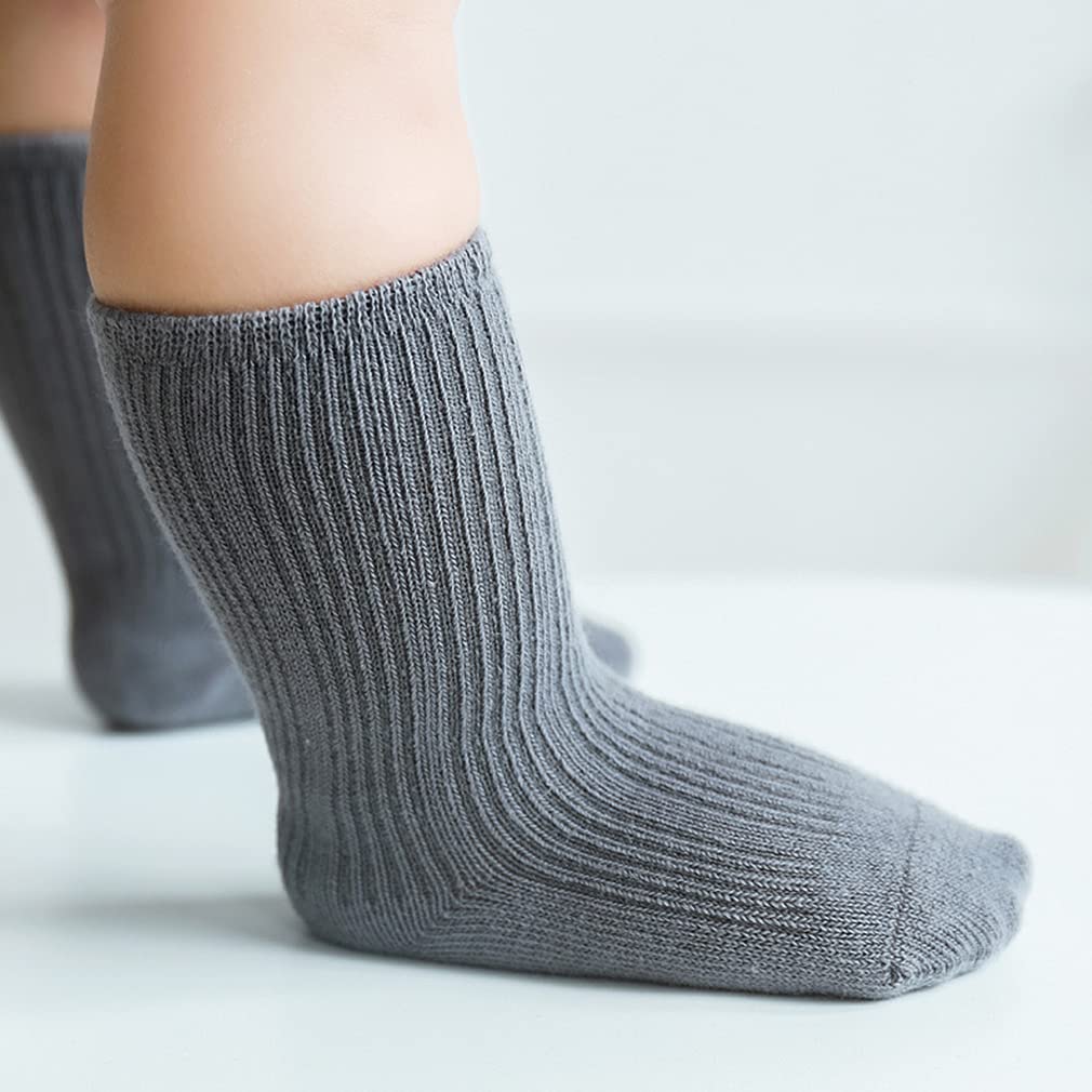 ベビーソックス 子供靴下 7-16cm 6足セット 落ち着いた色合い 快適 無地 キッズソックス かわいい 赤ちゃん 新生児 カラーバリエーション(3)