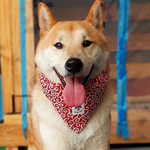 犬 バンダナ 小型犬 大型犬 ひんやり 唐草バンダナ 犬用 猫用 三角スカー ペットスカーフ おしゃれ かわいい ペット用品 柔らかい 長さ調節可能 M L (M,グリーン)