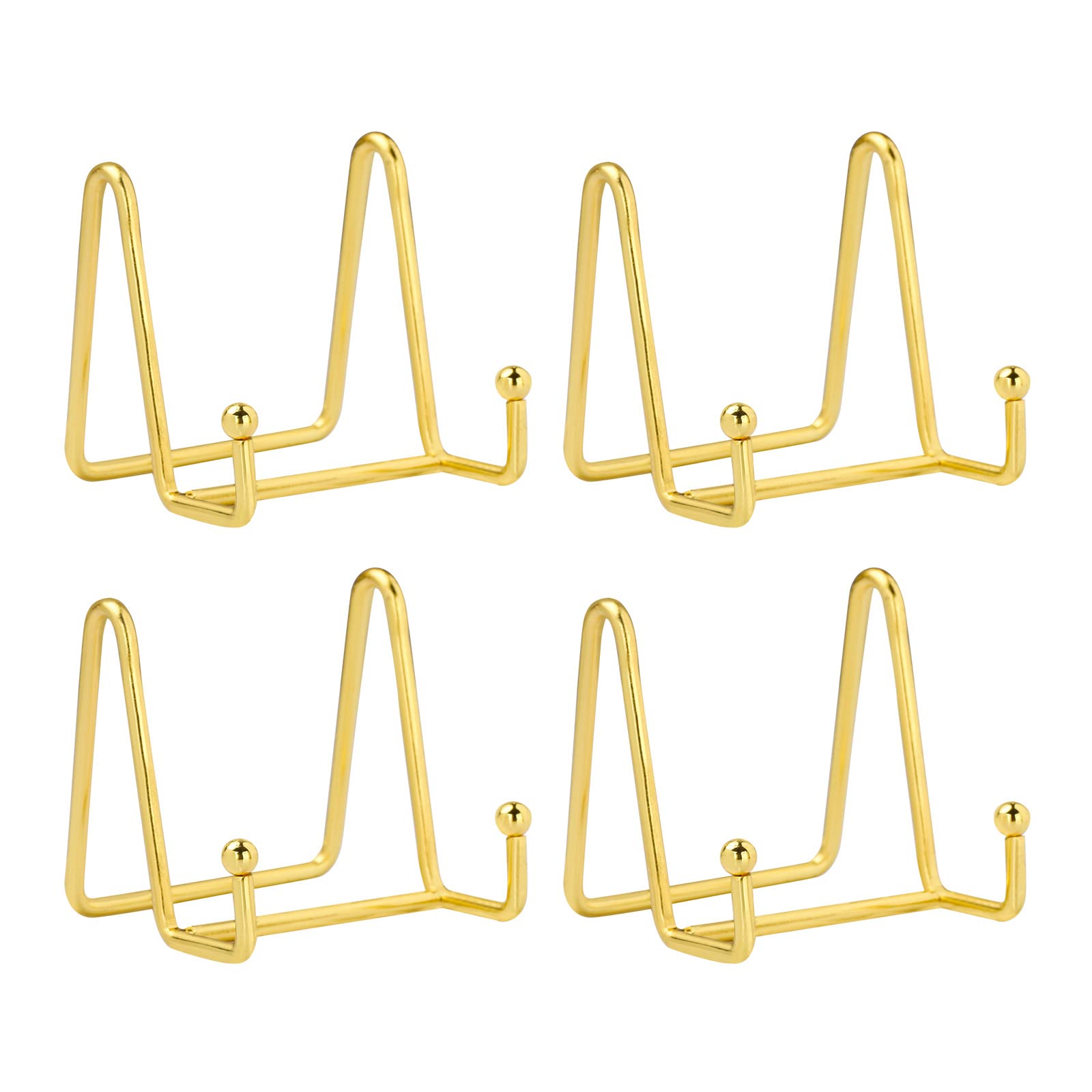 プレートスタンド アイアン 額立て 皿立 写真立て 本立て ブ，ブラック (4 個セット)