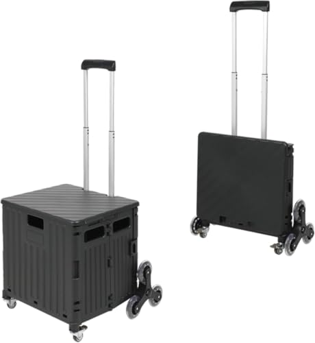 折りたたみキャリーカート ショッピングカート コンテナキャリー キャリーカート 耐荷重35kg 45L 軽量 ..