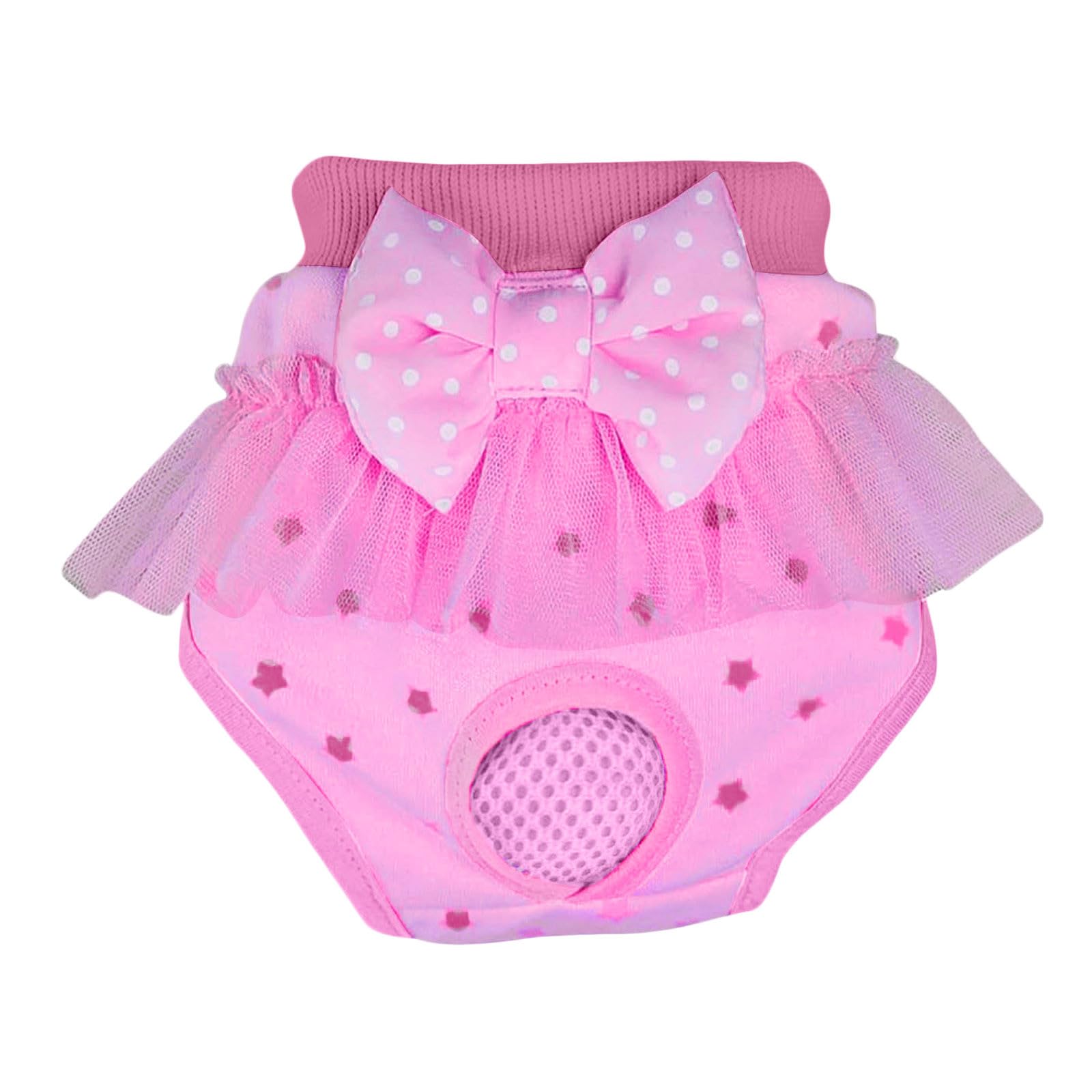【2025新型】 犬用 オムツパンツ 女の子 おむつ 小型犬 生理 サニタリーパンツ サスペンダー付き 蝶結..