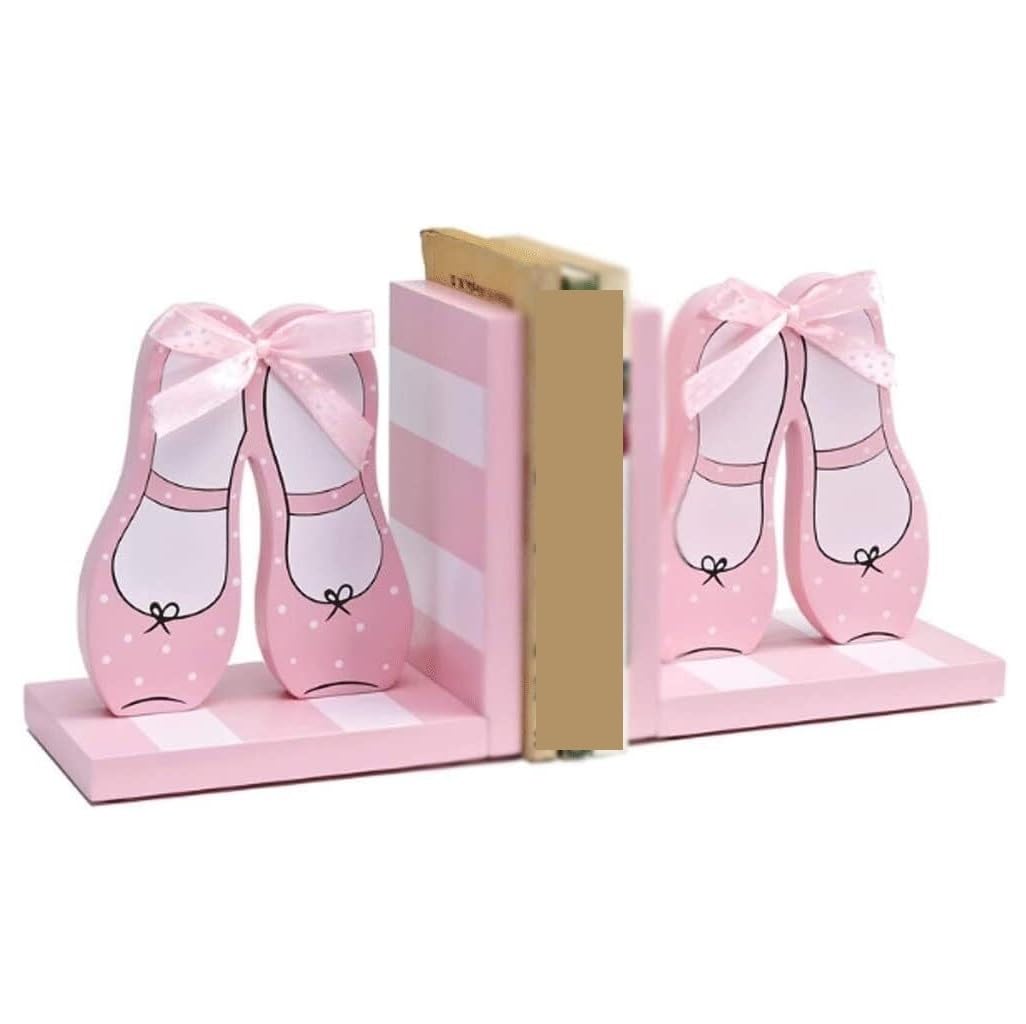 本立て ブックエンド ホルダースタンド エレガントなブックエンドダンスシューズ装飾ブックエンド木製..