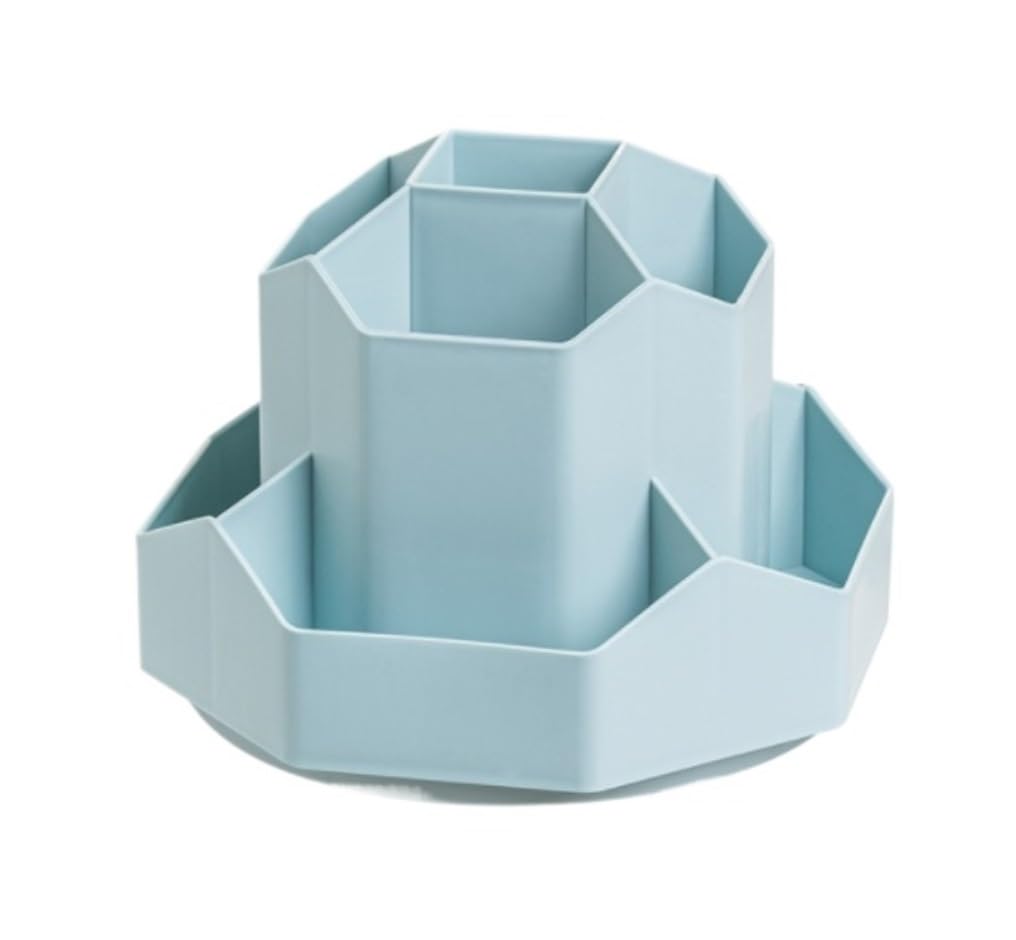 文房具 収納 卓上 収納 鉛筆ペンホルダーデスク用 9 スロット 360 度回転デスクオーガナイザーかわいいペンオーガナイザー用品 デスクオーガナイザー卓上収納ボックス (Color : B, Size : 13*17.8cm)