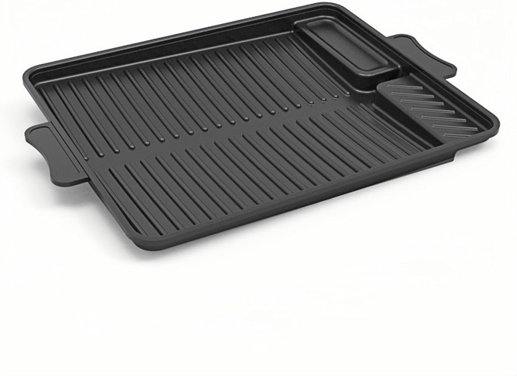 焼肉 サムギョプサル ヘルシー グリル プレート カセットコンロ 用 省スペース 角型 溝付きプレート 余..