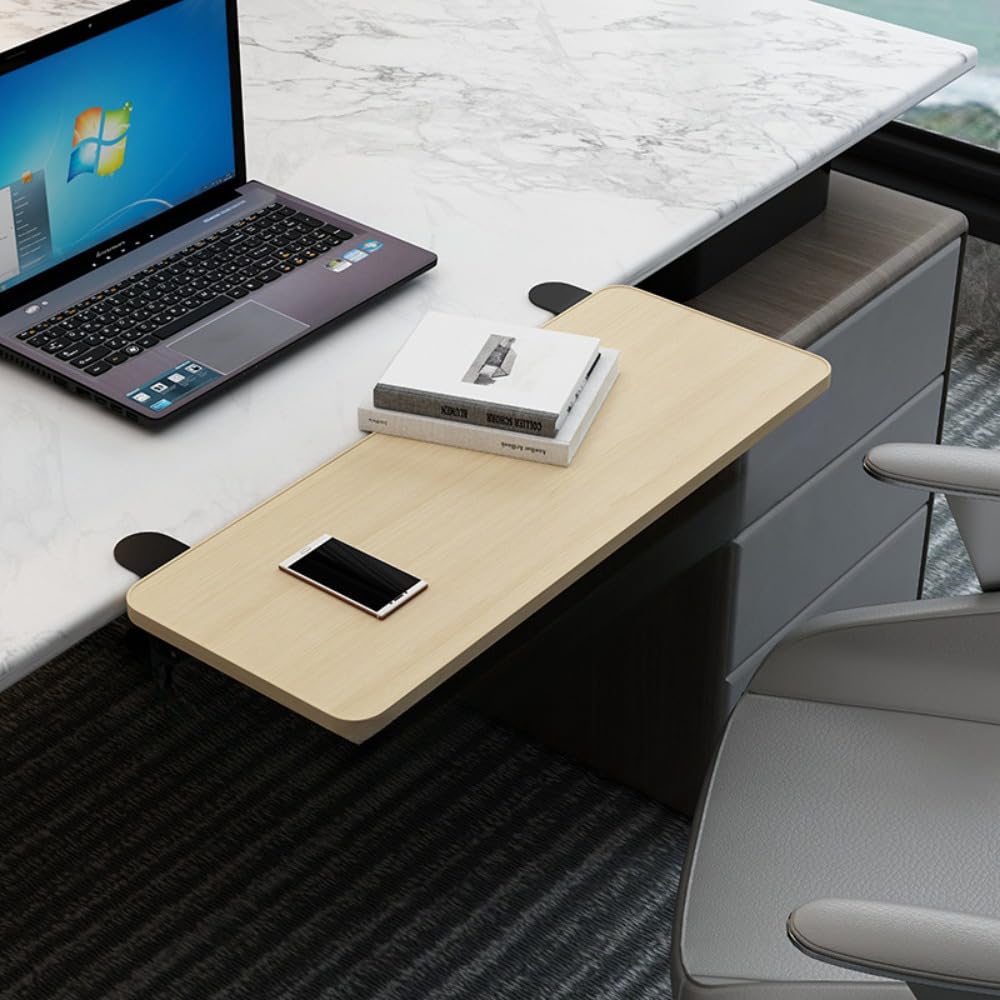 Ladfrolデスクエクステンダー人間工学 キーボードトレイのクランプ 折り畳み式 デスクトップ拡張テーブ..