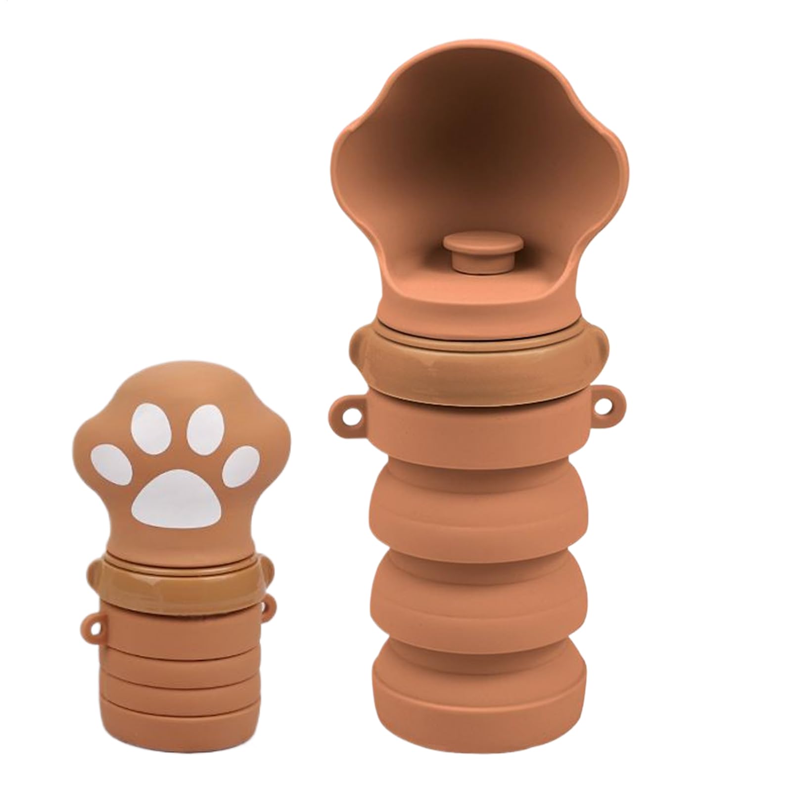 ポータブル ドッグ ウォーターボトル - 漏れ防止 折りたたみ式 飲水器 | 犬用給水器 - ハイキング・キャンプ・アウトドア・散歩・ビーチ・公園・車旅・休暇用