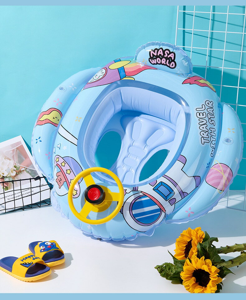 【空気入れ付き】 浮き輪 子供 足入れ 座付き 子ども用 かわいい おしゃれ 飛行機 浮輪 うきわ キッズ ..