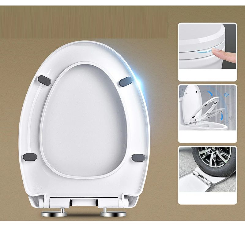 普通便座 フタ付前丸便座 ゆっくり閉まる 洋式トイレ U型便座 厚 ソフト閉止付き 黄変を防ぐ 簡単取り替え トイレの取替え用便座 トイレ用品 簡単便座 ホワ u型 v型 o型 ホワイト 白