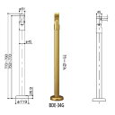 マツ六 室内用手すりエンド支柱スチールタイプ アジャスト付 BDE-34Gゴールド