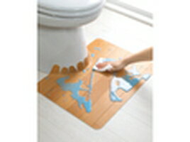 サンコー 吸着拭けるフロアトイレマット ウッド ショート BE