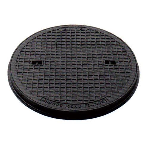 マンホール　水封形マンホール鉄蓋（丸枠付）　T-2　呼称：MHB450R クサリ付