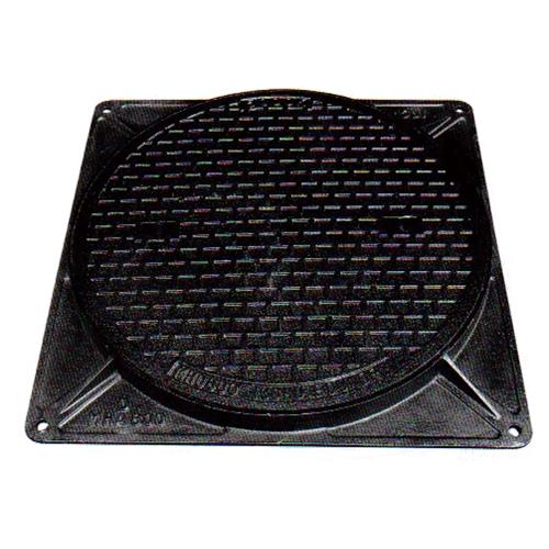 マンホール　水封形マンホール鉄蓋+枠セット　T-20　呼称：MHD350 クサリ付