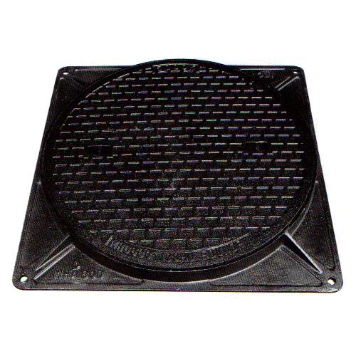 簡易密閉形マンホール鉄蓋　角枠付き　呼称：MHD400-P-N　クサリなし